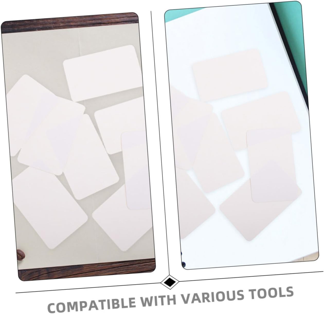 DOITOOL 500pcs White Blank Cards Small Note Cards for Learning Flashcards Business and Craft Projects