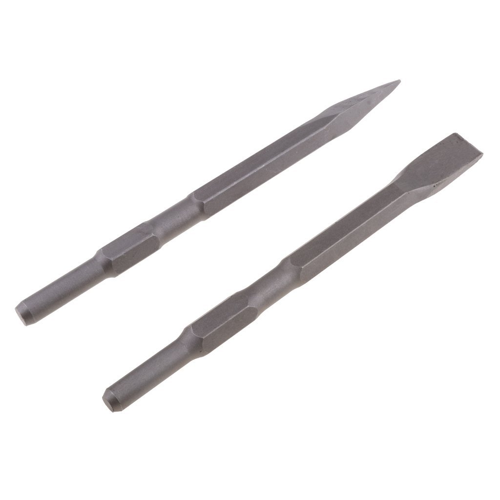 17mm Ciseau à Pointe Hexagonale et Ciseau Plat pour Marteau électrique, Pic électrique