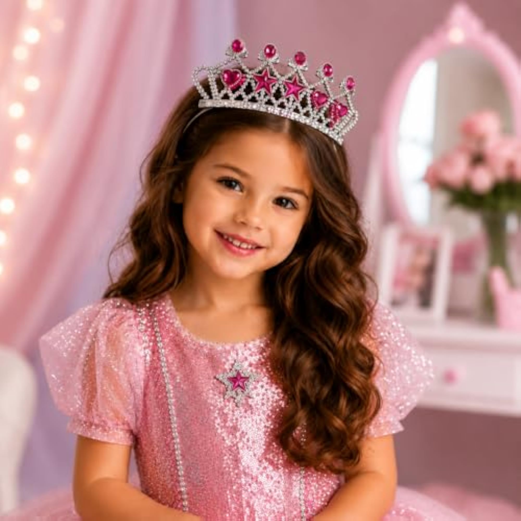 Princess Tiara for Girls, Sparkling Rhinestone Crown Headband