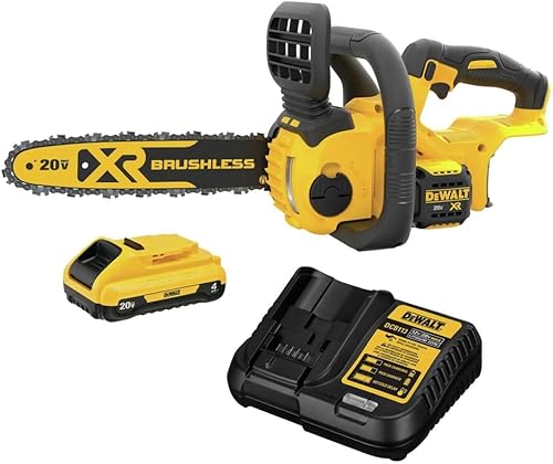 Dewalt DCCS620BDCB240C-BNDL 20V MAX XR Ión de litio sin escobillas de 12 pulgadas. Motosierra compacta y batería de iones de litio de 4 Ah de 20 V