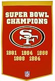 Winning Streak Sports NFL San Francisco 49ers Super Bowl Dynasty Banner - Wall Decor for Sports Fans