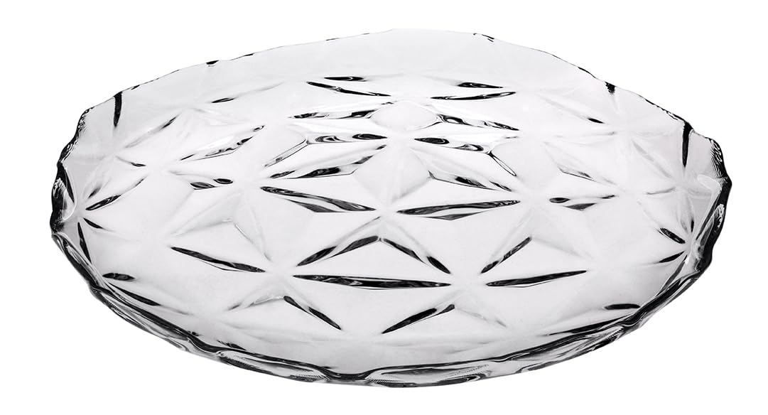 Pasabahce Set Of 6 Estrella Transparent Glass Fruit Plates 20 Cm