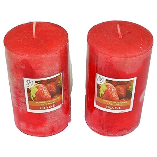 Set di 2 candele profumate fragola
