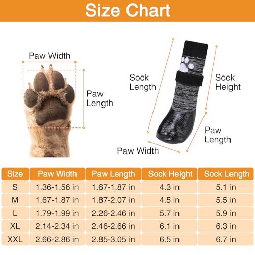 KOOLTAIL Hundesocken, rutschfest, mit Riemen, Traktionskontrolle, wasserdicht, Pfotenschutz (Grau, XX-Large)