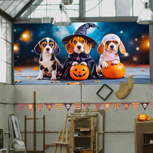 Película de ventana Halloween con cachorro HOMETITUTE 39.3x17.7 pulgadas miniatura 7