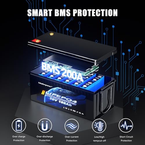 Mehrpow 36V 105Ah LiFePO4 Battery