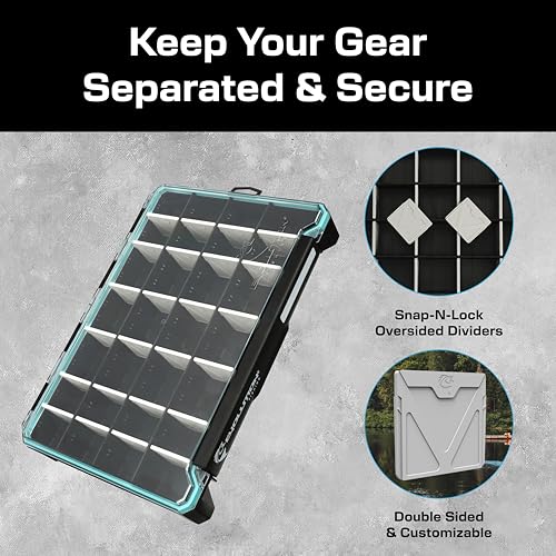 Image of Evolution Fishing BallistiX 3.7 Tackle Tray - Waterproof, Anti-Corrosion, Single Latch, Clear Polycarbonate Lid, Lure Box, Tackle Storage Box, Removable Dividers