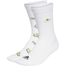 adidas Unisex Run X Ultraboost Shoe Love Graphic Socks 2 Pairs Crew Socks