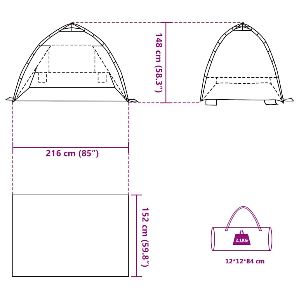 Mangloder Strandzelt Personen Azurblau Wasserdicht mit Quick Release System für Camping, Garten, Strand und Outdoor Aktivitäten, Leicht und Kompakt, Stabil und Winddicht