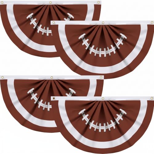 Lumina Garden 4 Pack Rugby Pleated Fan Flag 1.5 x 3ft Rugby Bunting