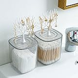 Hecho de materiales de alta calidad: el organizador de bastoncillos de algodón acrílico está hecho de material acrílico de alta calidad con un marco resistente y un diseño sencillo y moderno en colores transparentes. Nuestra caja de almacenamiento de acrílico viene con tapa. Mantener limpio.