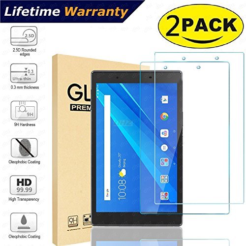 2-Pack Lenovo Tab 4 8 (Only Model:TB-8504F/N 2017 Release) Screen Protector Glass - DHZ 9H Hardness Scratch Resistant Film Tempered Glass Screen Protector for Lenovo Tab 4 8