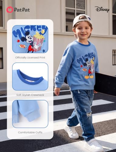 Disney Mickey Mouse Boys Blue Crewneck Sweatshirt Toddler Pullover 2 Years - image 6
