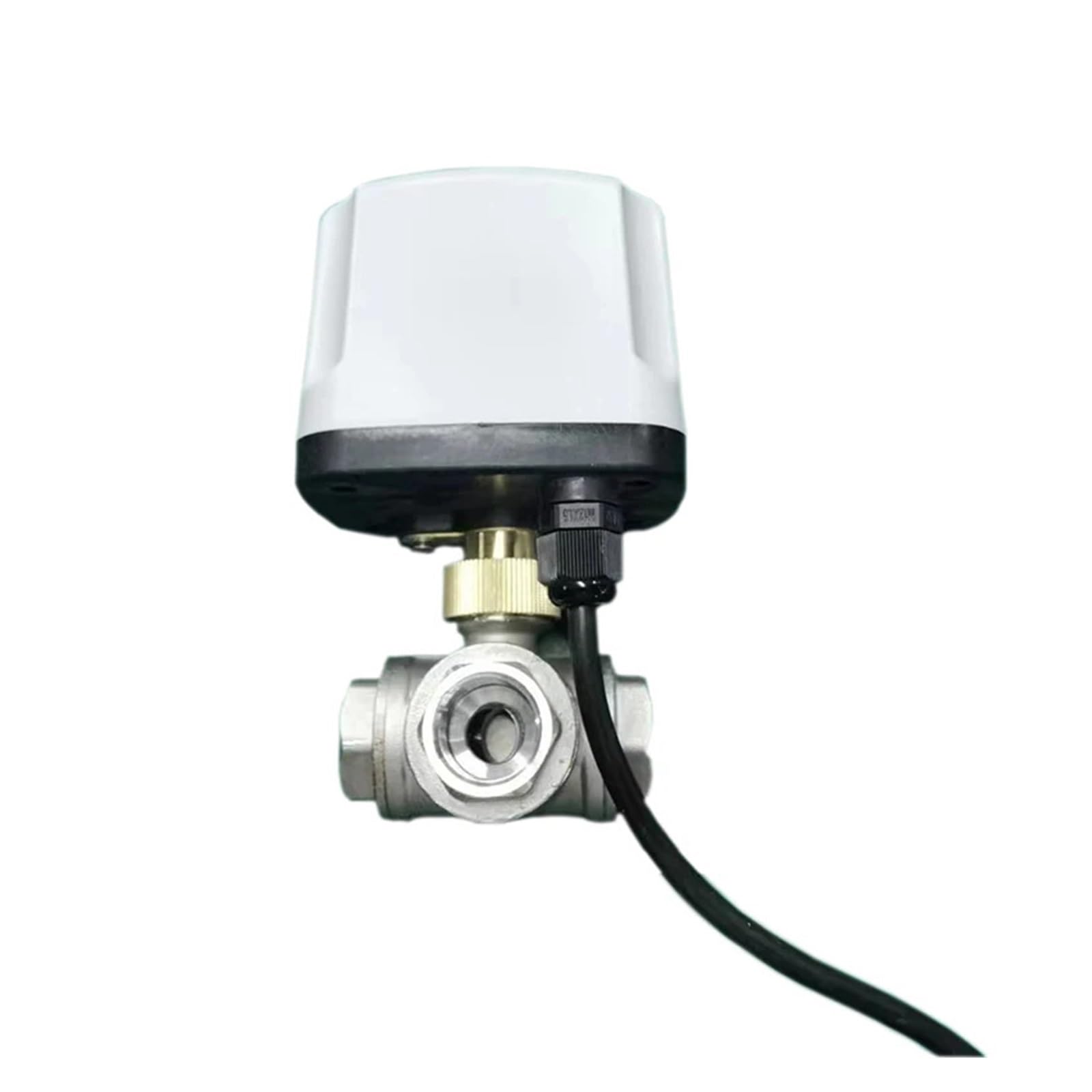 Flglqutsv 1/2 3 Way 304 Stainless Steel Ip65 Waterproof Motorized Ball Valve 220V 2V 24V 3-Wire Control T Type Electric Ball Valve(",2Vdc)