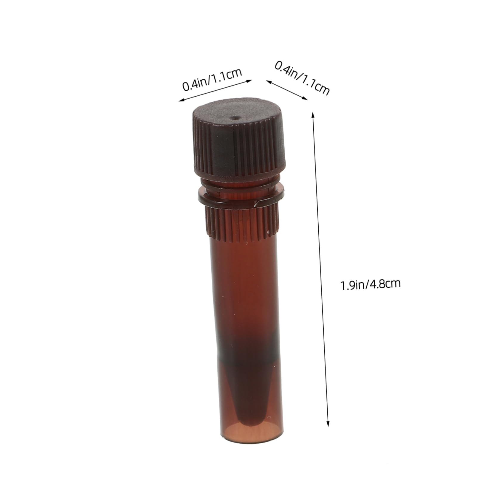 OSOLADY 20pcs Cryovial Sampling Tubes Lightproof Tubes for Sampling Storage Tubes Test Tubes for Storage Plastic Vials with Caps Test Tubes Storage Test Tubes with Caps Test Vials Pp Brown