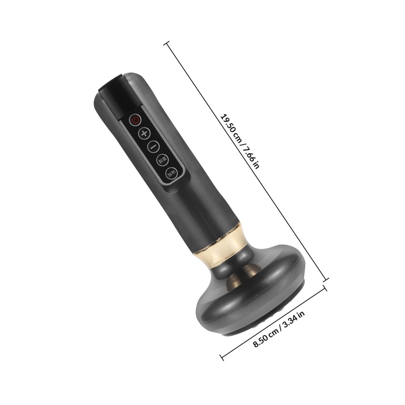 Masajeador Eléctrico de Raspado Multifunción Abs Negro 1 Juego 5v