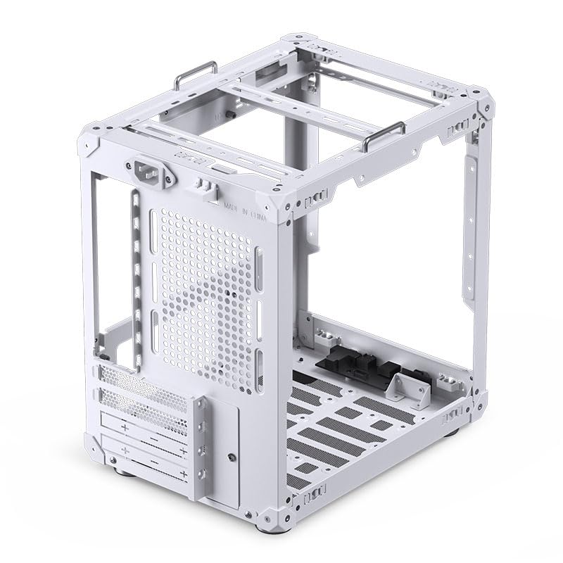 Jonsbo C6-ITX Case PC Mini-Tower Bianco – compatto, Mini-ITX, GPU fino a 255 mm, dissipatore CPU fino a 75 mm, fino a 3 ventole, USB-C I/O frontale