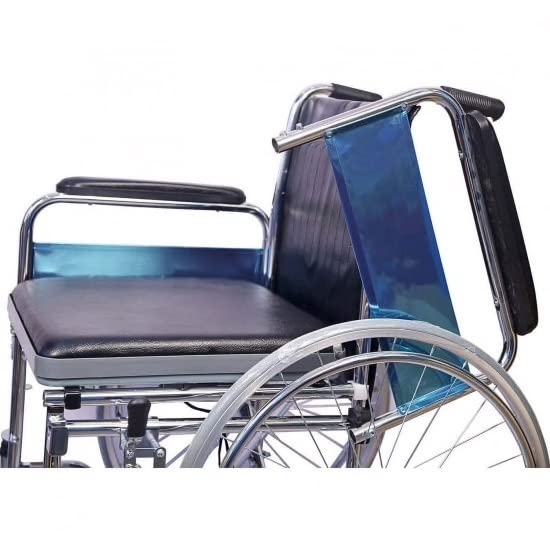 Karma Health Care Commode Wheelchair with Double Seat I Detachable footrest I Flip Up Armrest - Rainbow 12-image-5
