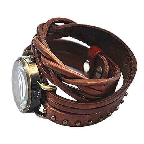 Minilujia Bohemian Style Analog Quartz Watch Double Wrap Word Map Women Grils Watch Vintage Retro Casual Leather Watch #TOP5