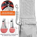 Tomkas Small Dog Cat Sling Carrier Puppy Purse Travel Wrap Soft Crossbody Pet Bag (Grey, M - Zip Pocket & Adjust Strap) - Image 6