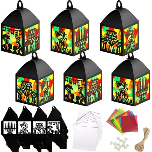 Lanternes en papier de soie Kwanzaa kit attrape-soleil loisirs créatifs DIY