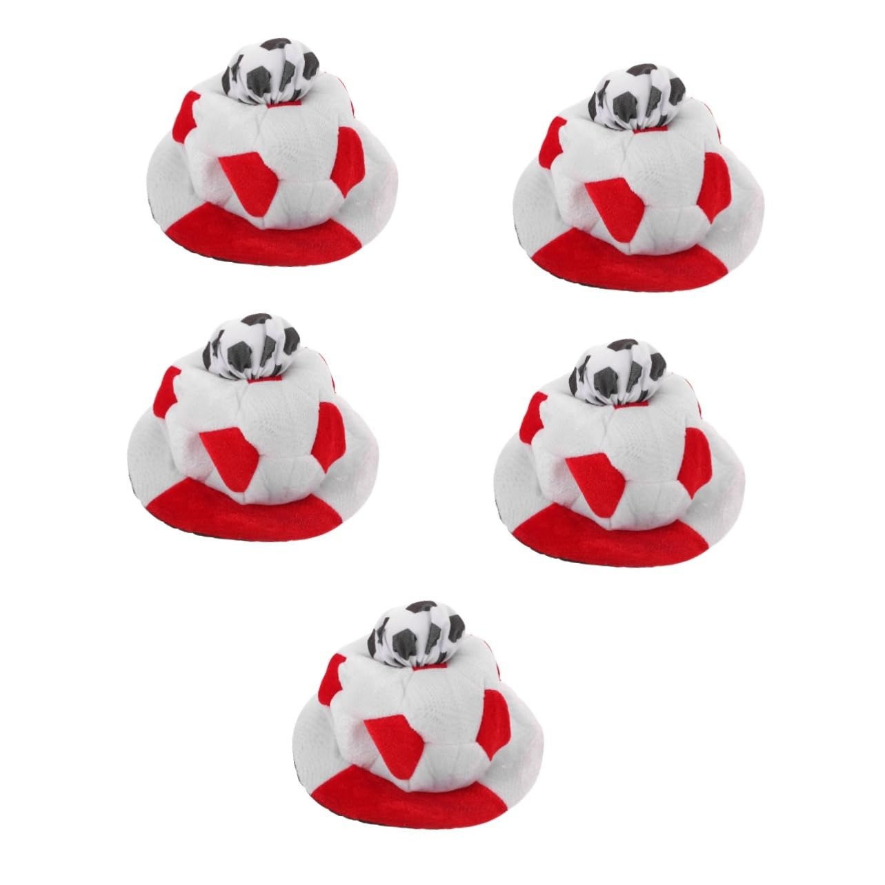 PRETYZOOM 5 Piezas gorra de futbol sombrero de los fanáticos del fútbol gorras de aficionados fútbol accesorio de sombrero animador tocado de vacaciones novedad s sintió
