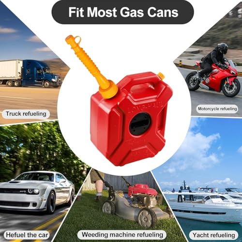 image for Qilinba Gas Can Spout Replacement Kit, 5 Pack Upgraded Flexible Nozzle