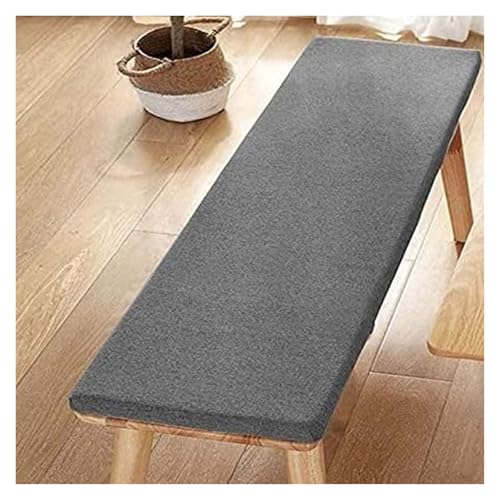 Bench Cushion Outdoor/Indoor 2/3 seater 150/130/180/120 x 50/40/35/30cm Non-Slip Seat Pad for Bay Windows, Garden Patio, Long Chairs, Swings, Beer Bench & Porch Furniture(Dark Grey,190x40x5cm)