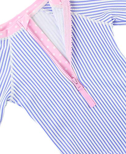 Image of RuffleButts Girls One Piece Rash Guard Baby Swimsuit UPF 50+ Sun Protection