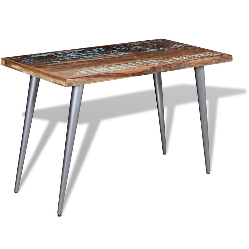 Tavolo da pranzo in legno anticato massiccio vintage, 120 x 60 x