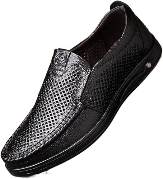 Loderin Mens Shoes, Loderin Walking Shoes, Loderin Shoes, Men's Comfortable Relaxed Fit Lightweight Breathable Arch Support Cushioned Walking Shoes Business Casual Slip On Loafers Orthopedic Dress Shoes Comfort Fashion Driving Shoes Work Flats for Male