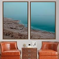 2 Piece Framed Canvas Wall Art Coastal Scenery Canvas Prints Home Artwork Decoration for Living Room,Bedroom - 16