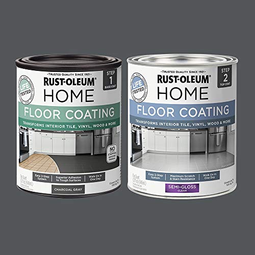 Kit de Pintura para Piso Interior Rust-Oleum Home Color Gris Carbón Semi-Gloss miniatura 2