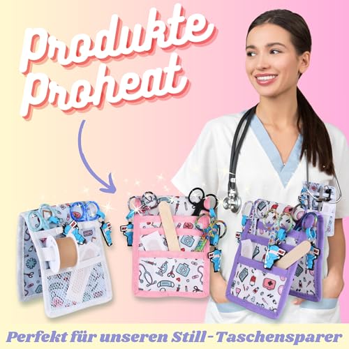 Ph Pro Heat Verbandschere Pflege für krankenschwester- Medizinische Schere aus Edelstahl - Erste Hilfe Schere mit Gravur – Verbandsschere Stumpfe Spitze Mehrfarbig.