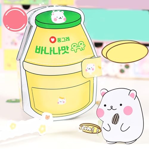 Wieder verwendbarer Aufkleber Quiet Book; Kinder pädagogisches Hamster Dicker Buch; DIY Milch Bananen Spielzeug zur Dekompression Wieder verwendbarer Aufkleber Quiet Book; Kinder pädagogisches Hamster Dicker Buch; DIY Milch Bananen Spielzeug zur Dekompression