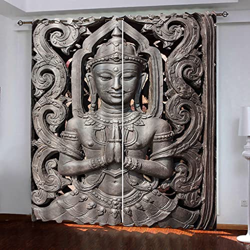 Draperies à oeillets pour chambre et salon moderne ambiance zen - 2