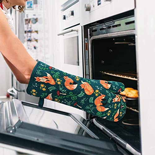 Red Lmldeta Heat Resistant Kitchen Oven Mitts With Non-Slip Silicone Printed thumb #8