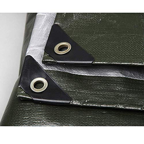 Lona impermeable 4x4m verde oscuro para exterior y camiones 6