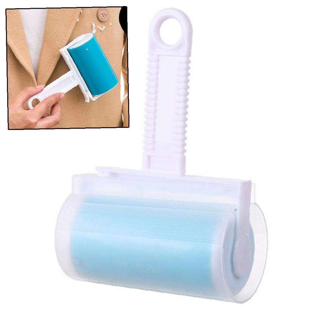 Casecover Blue Household Reusable Washable Lint Roller Sticky Silicone Dust Wiper Pet Hair Remover Cleaning Brush Tool