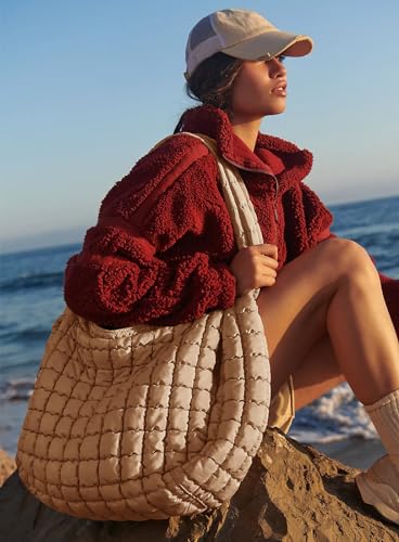 Bolso tote acolchado ligero para mujer miniatura 3