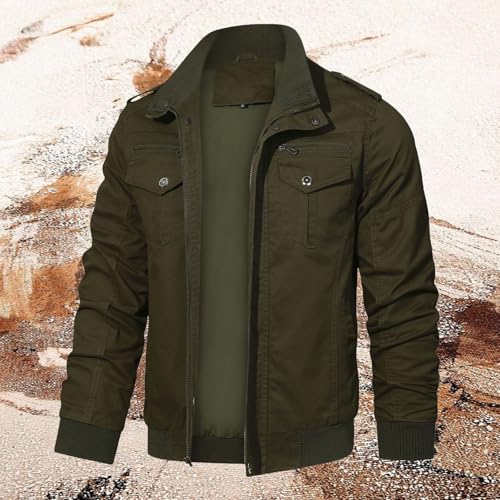 Veste d'aviateur homme multi-poches robuste style bomber militaire - 5