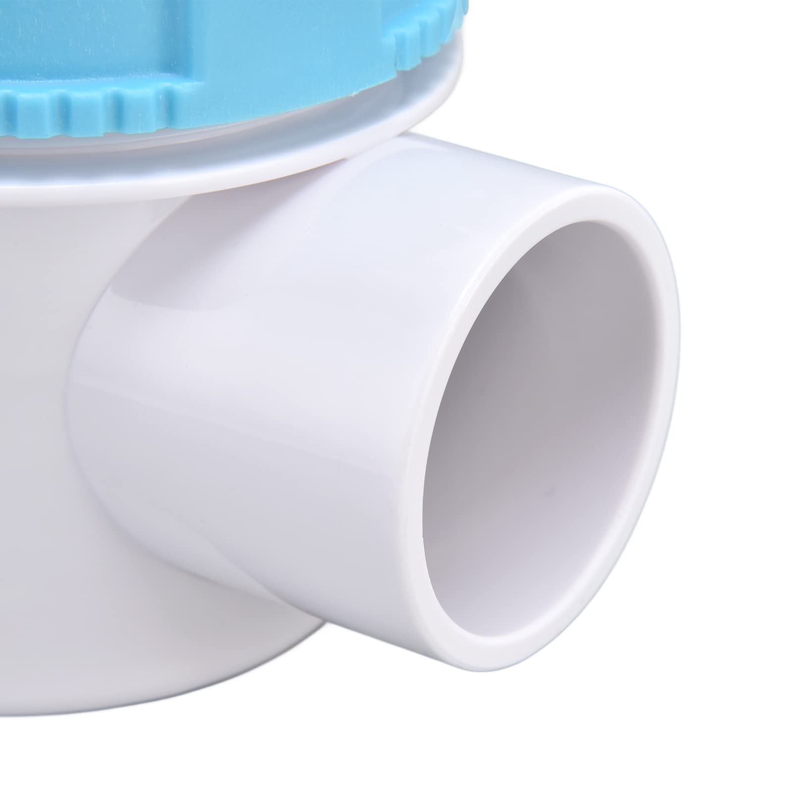 Válvula de retención para piscina, G1-1/2 Válvula de retención de seguridad de PVC para piscina Válvula no Retorno Agua PVC de tubería de 50 mm con lente en perspectiva, Valvula antiretorno Piscina