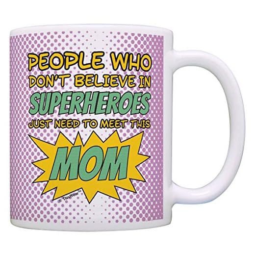 Nörd Mom People Don't Believe in Heroes Meet This Mom Geek Mom gåva kaffemugg lila 330 ml tekopp keramisk mugg