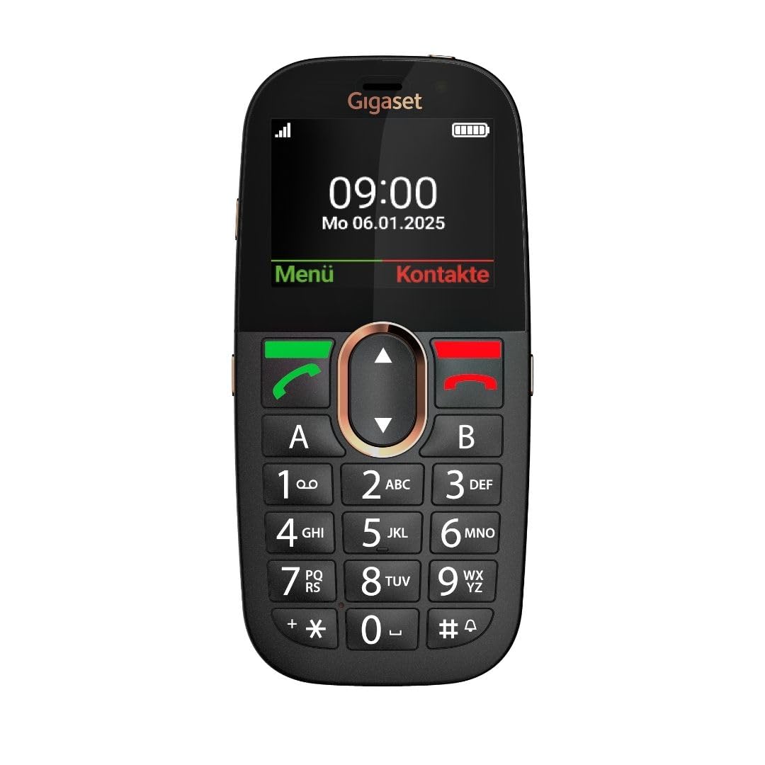 Teléfono Móvil Gigaset GL695 para Personas Mayores/ 4G/ Negro