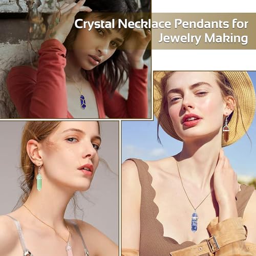 NICKLIN Healing Crystals Set,10pcs Crystal Gifts for Women Gemstones Wand Bulk Chakra,Hexagonal Pointed Palm Crystal Stones,Natural Clear Quartz Crystal Reiki Meditation Energy Balancing Therapy - Image 4