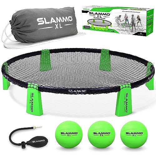 GoSports Slammo XL Juego de juego – enorme red de 48 pulgadas – ideal para principiantes, jugadores más jóvenes o juegos en grupo, verde