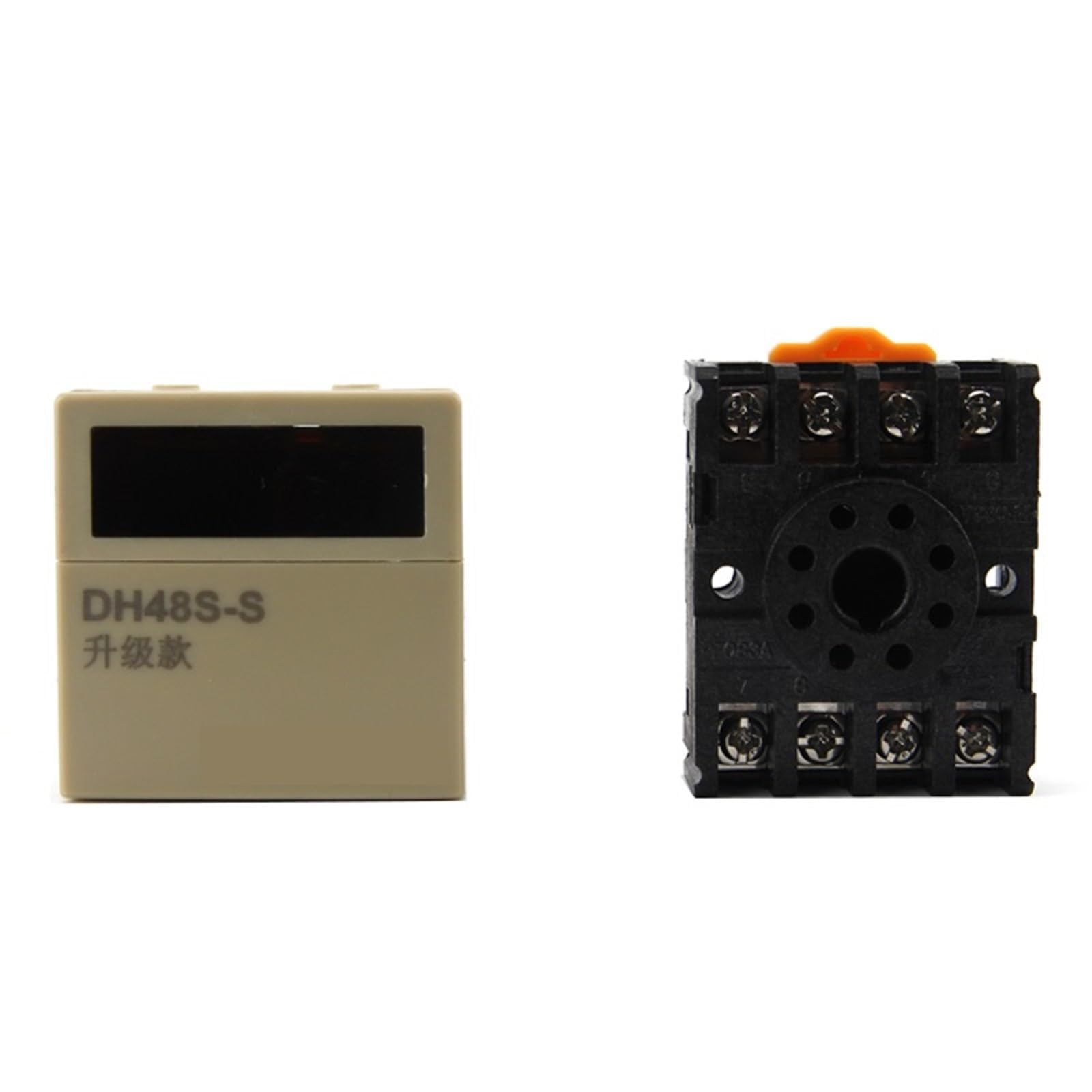 Interruptor de relé de Tiempo programable LED Digital DH48S-S con Base de Enchufe 12V 24V 220V 380V Temporizador de retardo 0,01 S-99H(AC 220V)
