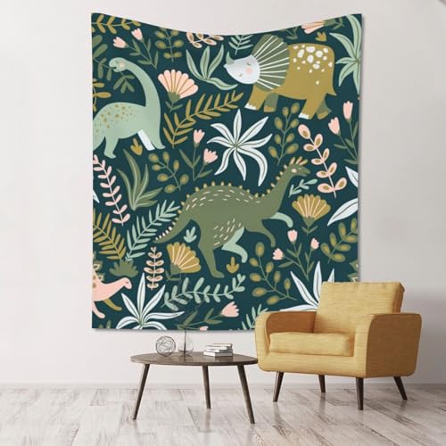 Tapisserie murale dinosaure légère pour décoration chambre enfant et ado douce