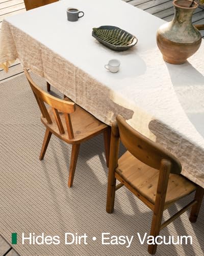 Image of Handmade Rectangular Jute Carpet Beige - Natural Fiber Rug for Living Room & Bedroom | Eco-Friendly & Durable | Size 3x10 Feet, Color- Beige