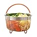Waroomss Panier De Nettoyage, 304 en Acier Inoxydable Cuiseur À Vapeur Steam Basket Autocuiseur Anti-brûlure Steamer Multi-Fonction Fruit pour la Cuisine